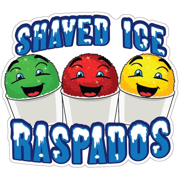 Signmission Shaved Ice Raspados Decal Concession Stand Food Truck Sticker, D-DC-16 Shaved Ice Raspados19 D-DC-16 Shaved Ice Raspados19 - main